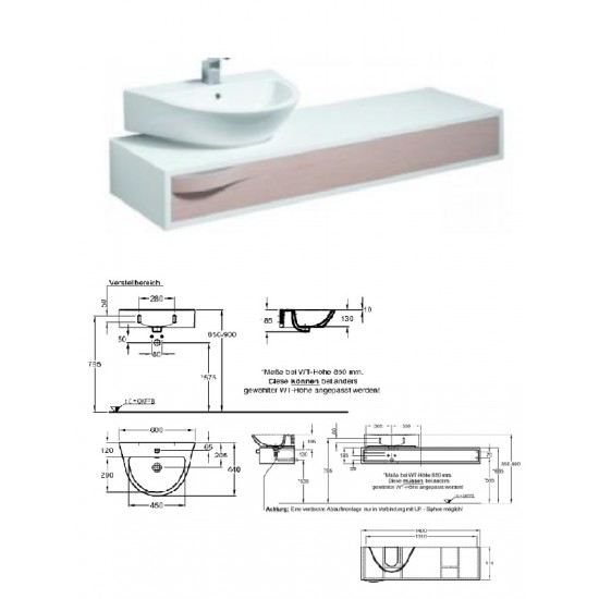 Virsma ar atvilkni 140x15x41 877055-00, FLOW