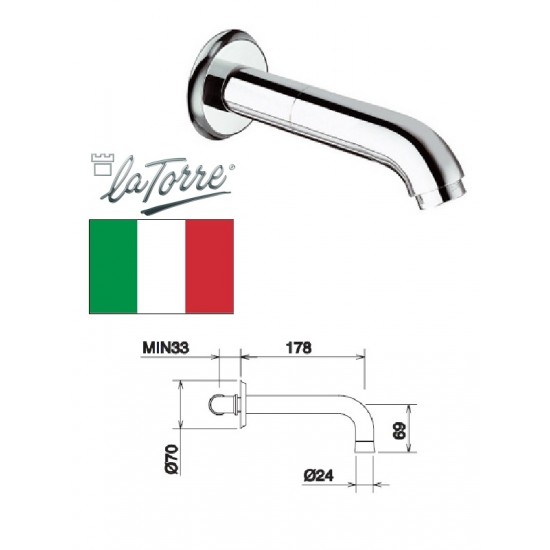 Izteka no sienas 18.5cm 17244lo C, KONVEX