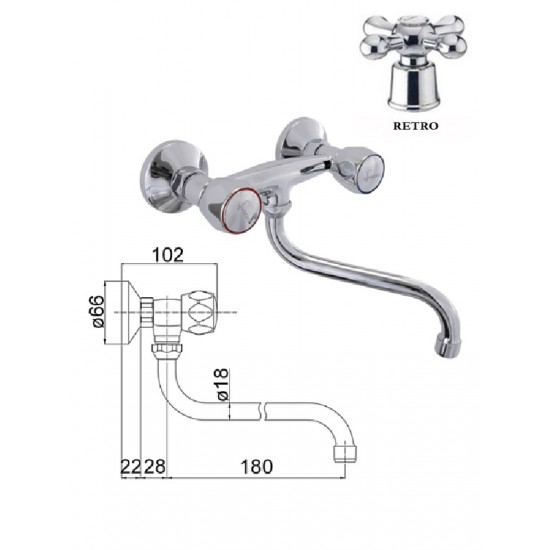 Virtuves izlietnes krāns MG-2145 RING, DIVUPE