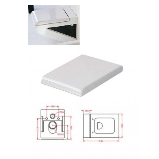 WC vāks (soft-closing), balts S21, LAFONTANA