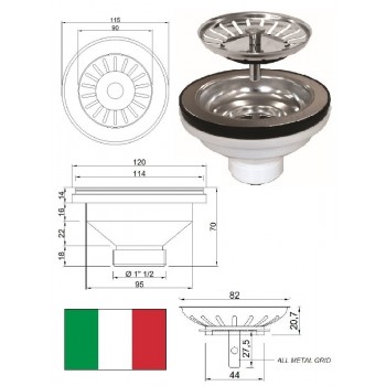 Notece 11/2xDN115X63mm 1254MET000, 1.1/2X115