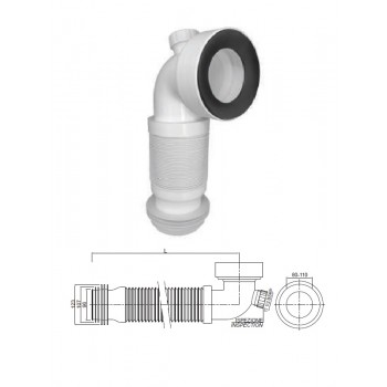 Gofra,WC PVC D110 90gr. 265-450mm, 265-450mm