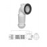 Gofra,WC PVC D110 90gr. 265-450mm, 265-450mm