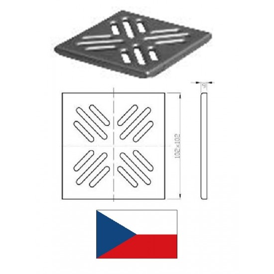 Trapu reste 100x100 ner.tērauds NSI50C0, 100x100