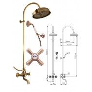 Vannas krāns ar kompl.bronza MK159.5/3SM, MORAVA