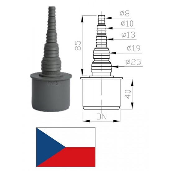 Šļūtenes savien. (taisnais) DN50 UZ50000, 8-25mm
