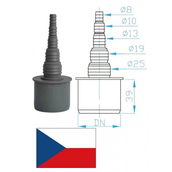 Šļūtenes savien. (taisnais) DN50 UZ50000, 8-25mm