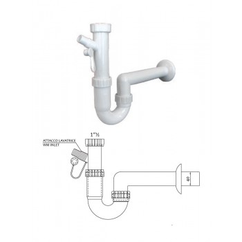 Sifons S-veida, bez noteces 0001, 11/2x40