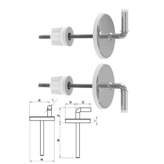 Stiprin.WC vākam,reg., 019/M met., SK368
