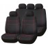 Auto sēdekļu pārvalku komplekts "VECTOR", melns/sarkans