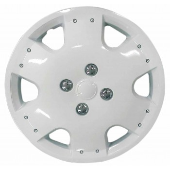 Dekoratīvo disku uzliku komplekts "WHITE MALLORCA", 14'', 4 gab