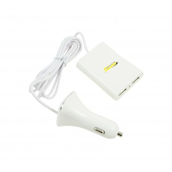 Automašīnas lādētājs x 4 USB kabelis: 1,5 M — izeja 2,4 A + 2,4 A "NEXUS"