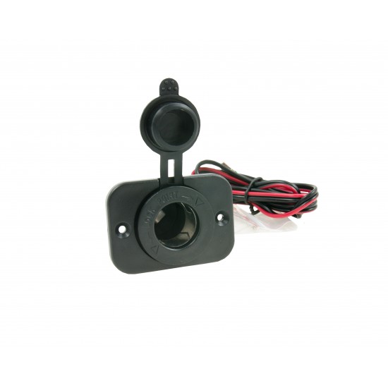 12/24V ūdensizturīgs vienas kontaktligzdas spraudnis 