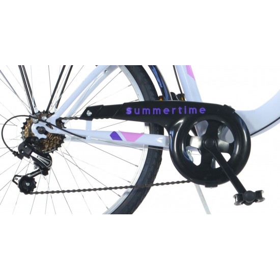 Sieviešu velosipēds 24'' ''SUMMERTIME'', balts/rozā