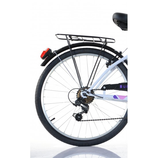 Sieviešu velosipēds 24'' ''SUMMERTIME'', balts/rozā