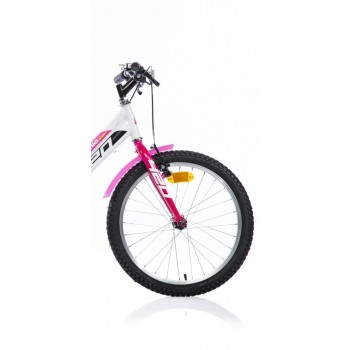 Bērnu velosipēds 20'' ''420 SPORT'', balts/rozā