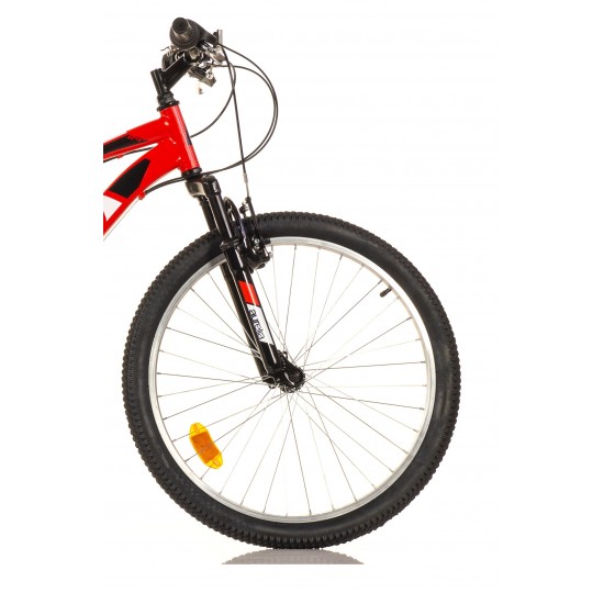 Vīriešu velosipēds 24'' ''RING'', sarkans/melns