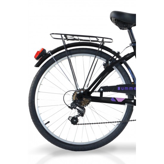 Sieviešu velosipēds 26'' ''SUMMERTIME'', melns/rozā