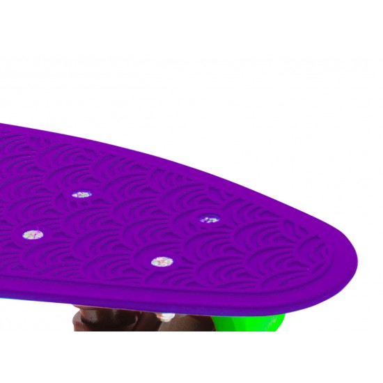 Bērnu skrituļdēlis BIMBO BIKE, violets/ zaļš