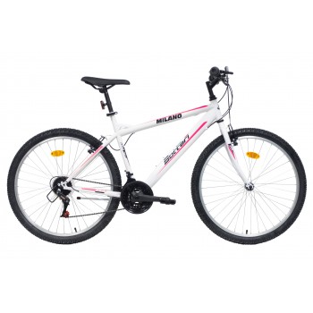 Sieviešu velosipēds 26'' ''MILANO'', balts/rozā