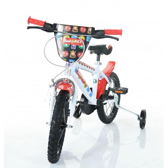 Bērnu velosipēds Bimbo Bike 16'' ''MONSTER'', melns/ sarkans/ balts
