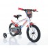 Bērnu velosipēds Bimbo Bike 14'' ''MONSTER'', melns/ sarkans/ balts