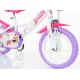 Bērnu velosipēds Bimbo Bike 12'' ''UNICORN'', balts/ violēts/ rozā