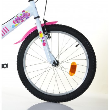 Bērnu velosipēds 20’’ "CANDY", balts/rozā