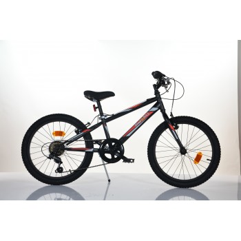 Bērnu velosipēds 20" "VIRUS BOY", melns/sarkans