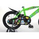 Bērnu velosipēds Bimbo Bike 14'' ''COSMOS'', melns/zaļš
