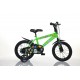 Bērnu velosipēds Bimbo Bike 14'' ''COSMOS'', melns/zaļš