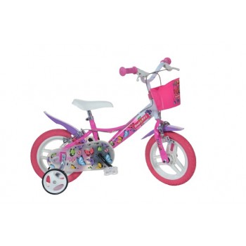 Bērnu velosipēds Bimbo Bike 12'' ''BUTTERFLY'', rozā/balts
