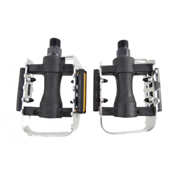 Velosipēda pedāļi "SANTINE", 2gab, sudraba