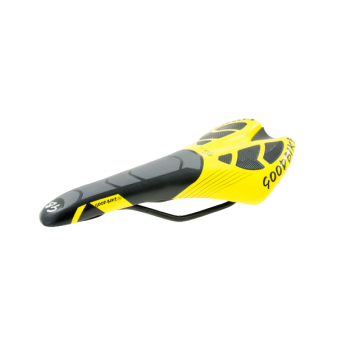 Sporta velosipēda sēdeklis "WHIM", melns/dzeltens