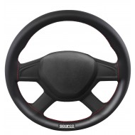 Sparco Stūres pārvalks, melns