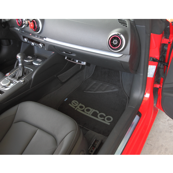 Sparco Auto paklāji, melni/pelēki