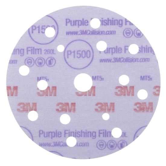 3M Hookit 260L/15 Purple disc P1500 150mm (50.gab)