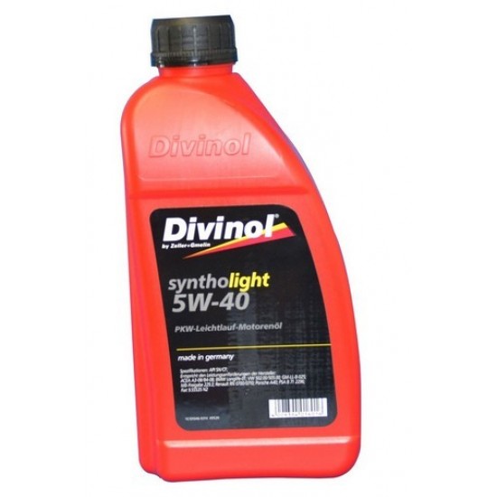 DIVINOL Syntholight 5W40 Sintētiskā eļļa SN/CF, 1L