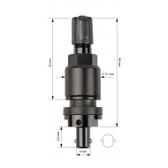 Autel press-in TPMS ventīlis black