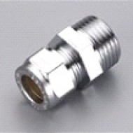 Hromēta kompresijas pāreja Cu caurulei ar ārējo vītni