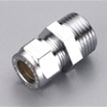 Hromēta kompresijas pāreja Cu caurulei ar ārējo vītni