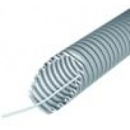 Gofrēta caurule ar stiepli (320N/5cm), pelēka