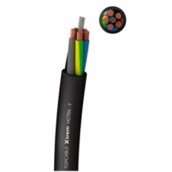 Gumijas kabelis H07RN-F, lokans melns 0.45/0.75kV