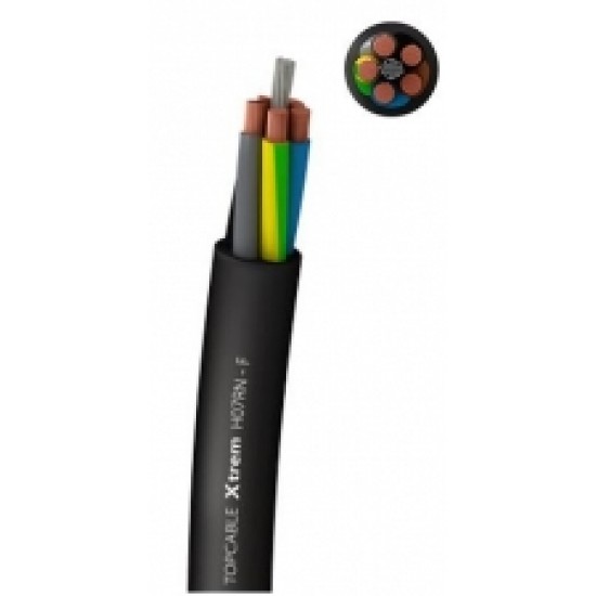 Gumijas kabelis H07RN-F, lokans melns 0.45/0.75kV