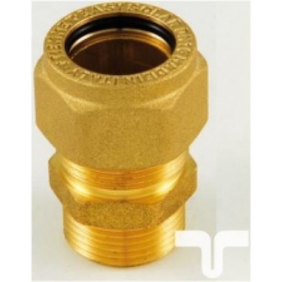 Kompresijas pāreja gofrētai NT caurulei, ārējā vītne