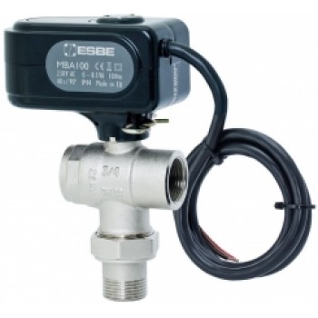 Lodveida ventilis ar piedziņu MBA135, 3-ceļu