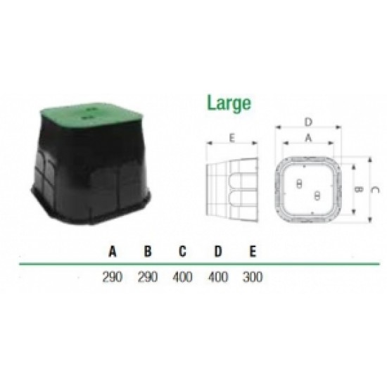 Šahta elektoventiļiem LARGE, kantaina