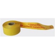 Brīdinājuma lente kanalizācijas sistēmām, dzeltena