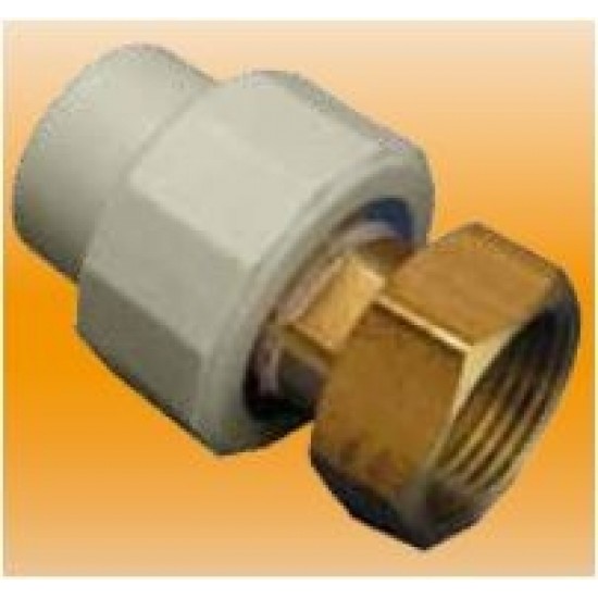 PPR pāreja ar metāla ielikni un slīduzgriezni