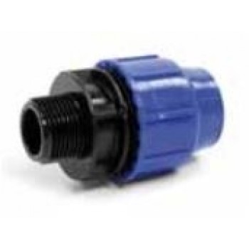 PP pāreja ar ārējo vītni PE caurulei